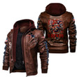 New England Pat American Football Team Patriots Team All Time Great Leather Jacket With Hood Winter Coat Gifts