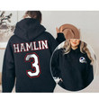 Pray For Hamlin #3 Gift For Fan Buffalo American Football Team Bisons Bills Team Number Hoodie Casual Hooded Jacket Coat