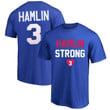Pray For Damar Hamlin #3 Number Buffalo American Football Team Bisons Bills Team White Name & Number T-Shirt