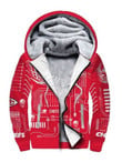 Kansas City American Football Team Road Super Bowl Football Match Chart Gift For Fan Fleece Hoodie With Hood Warm Jacket Winter Coat Outwear