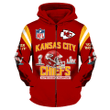 Kansas City American Football Team Road Super Bowl Super Bowl LIV Champion Hoodie Zip Hoodie Sweatshirt Casual Hooded Jacket Coat