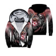 Kansas City American Football Team Road Super Bowl Skull Gift For Fan Fleece Hoodie With Hood Warm Jacket Winter Coat Outwear