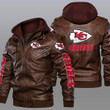 Kansas City American Football Team Road Super Bowl Team Sign Leather Jacket With Hood Winter Coat Gifts