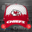 Personalized Red And White Pattern Kansas City American Football Team Road Super Bowl Fan Team Baseball Cap Classic Hat Men Woman Unisex
