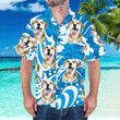 Personalized Custom Photo Your Dog Face And Sea Gift For Dog Lovers Short Sleeve Hawaiian Shirt