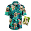 Personalized Custom Photo Your Dog Face Tropical And Flowers Pinky Gift For Dog Lovers Short Sleeve Hawaiian Shirt