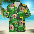 Personalized Custom Photo Your Dog Black Brown And Tropical Flower Rellow Gift For Dog Lovers Short Sleeve Hawaiian Shirt