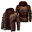 Men's Los-Angeles-Chargers Leather Jacket With Hood, Go Chargers Los-Angeles-Chargers Black/Brown Leather Jacket Gift Ideas For Fan