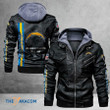 Men's Los-Angeles-Chargers Leather Jacket With Hood, Since 1960 Los-Angeles-Chargers Black/Brown Leather Jacket Gift Ideas For Fan