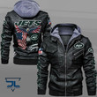 Eagles Veteran Men's New-York-Jets Leather Jacket With Hood, New-York-Jets Black/Brown Leather Jacket Gift Ideas For Fan