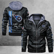 Men's Tennessee-Titans Leather Jacket With Hood, Since 1959 Tennessee-Titans Black/Brown Leather Jacket Gift Ideas For Fan