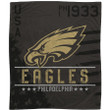 Philadelphia-Eagles Blanket, American Flag Camo Pattern Fleece Blanket, The Iggles Brown Sherpa Blanket