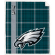 Philadelphia-Eagles Blanket, Plaid Pattern Fleece Blanket, The Iggles Green Sherpa Blanket