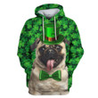 Hoodie Zip Hoodie Cute Pug Custom T-shirt - Hoodies Apparel