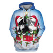 Hoodie Zip Hoodie CATS MERRY CHRISTMAS Custom T-shirt - Hoodies Apparel