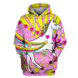 Hoodie Zip Hoodie Unicorn and Pastry Custom T-shirt - Hoodies Apparel
