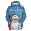 Hoodie Zip Hoodie Peace And Love Christmas Custom T-shirt - Hoodies Apparel