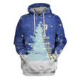 Hoodie Zip Hoodie Astronaut Decorating Christmas Tree Custom T-shirt - Hoodies Apparel