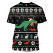 Hoodie Zip Hoodie Dinosaur Merry Christmas Custom T-shirt - Hoodies Apparel