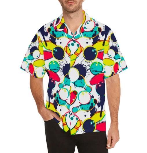 Awesome Colorful Bowling Hawaii Hawaiian Shirt
