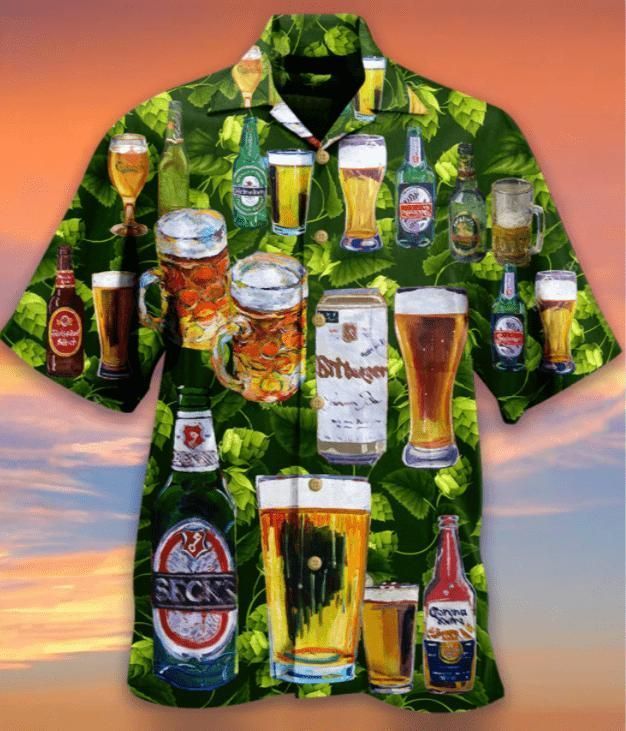 Drinking Beer Summer Hawaii Hawaiian Shirt
