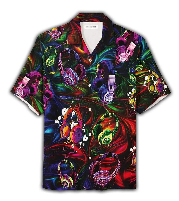 Dj Mixer Passion Disc Jockey Colorful Hawaii Hawaiian Shirt