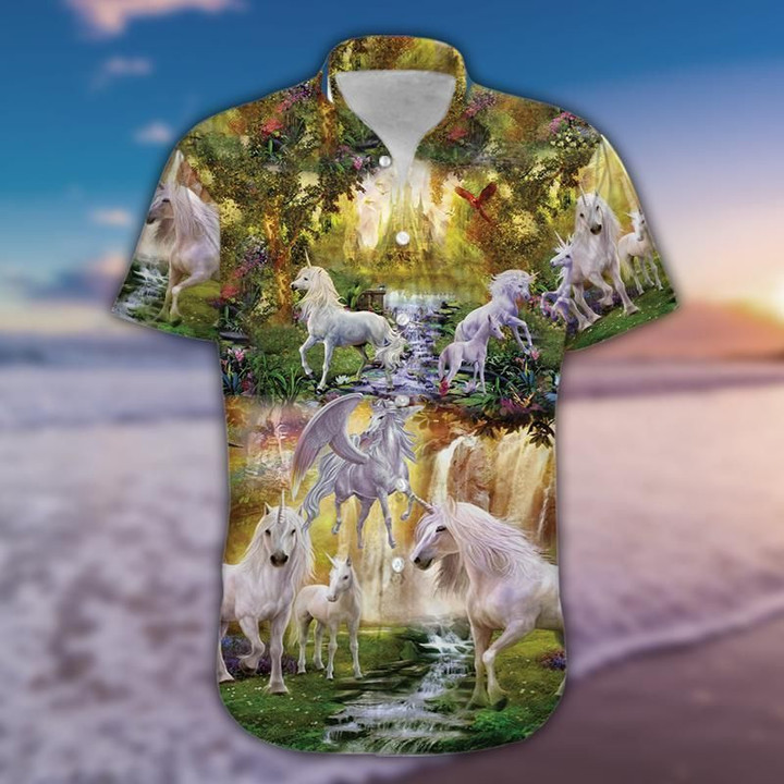 Amazing Unicorn In Fairytale Hawaii Hawaiian Shirt