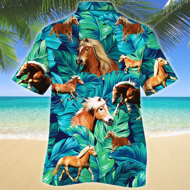 Haflinger Horse Lovers Hawaii Hawaiian Shirt