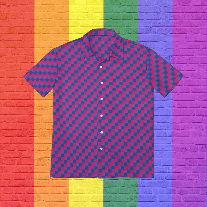 Flag Pixels Hawaiian Shirt LGBT Community Pride Month Hawaii Hawaiian Shirt