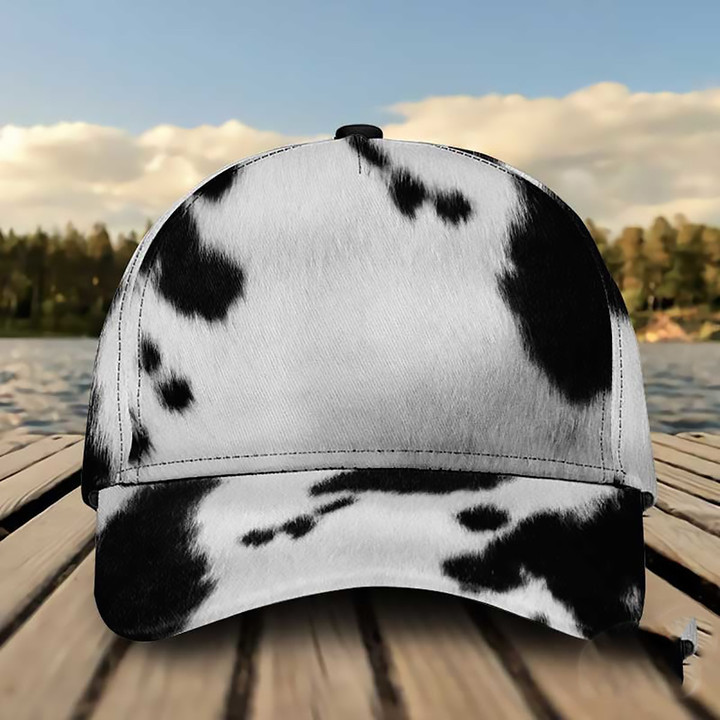 Black And White Dairy Cow Pattern Baseball Cap Classic Hat Men Woman Unisex