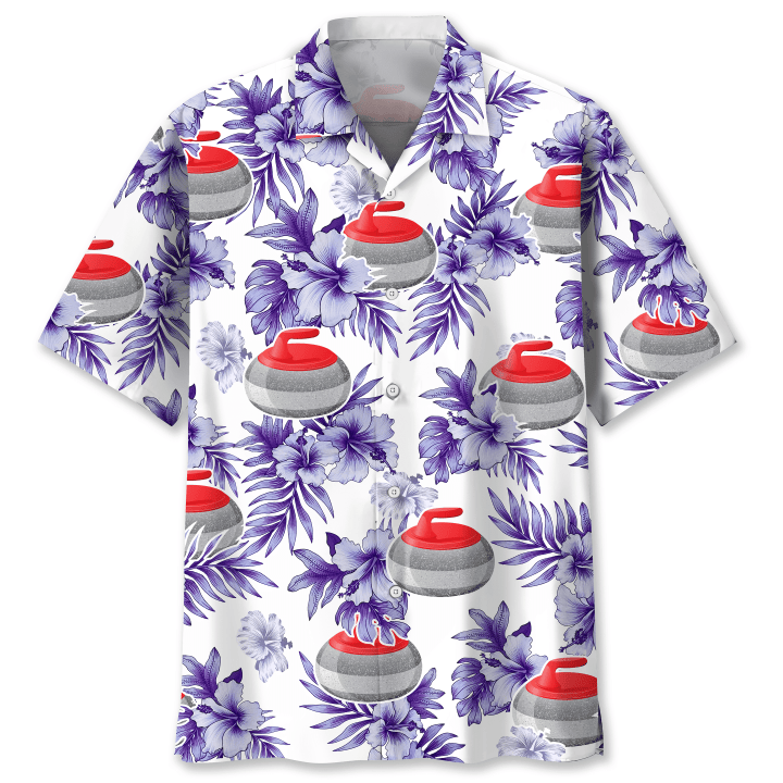 Curling With Purple Tropical Nature Hawaii Hawaiian Shirt