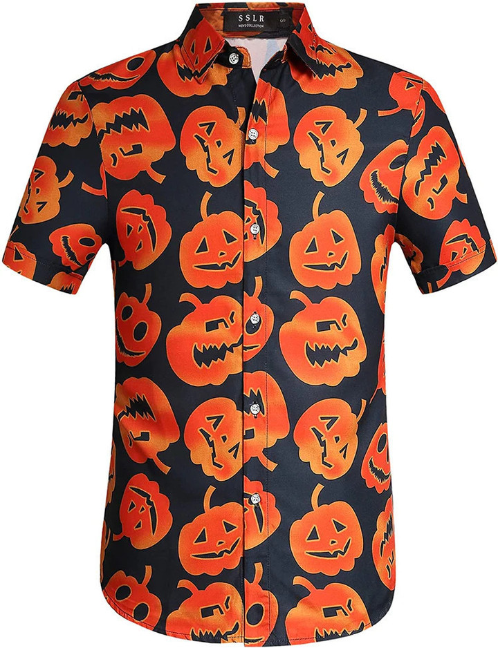 Halloween Boring Pumpkin Hawaii Hawaiian Shirt