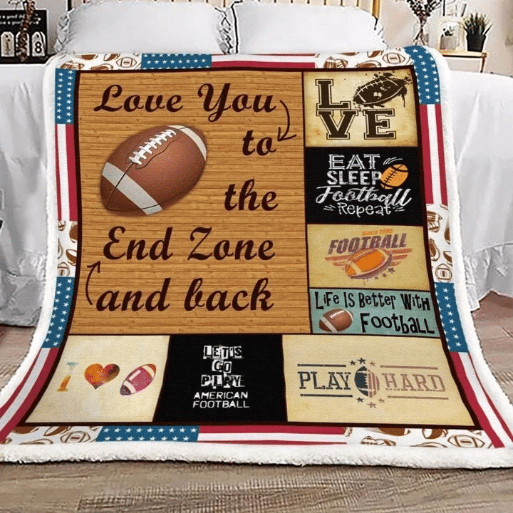 Gift For American Football Lover Meaningful Quotes Fleece Sherpa Throw Blanket