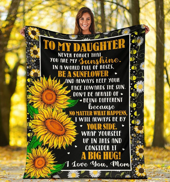Never Forget That You Are My Sunshine In A World Full Of Roses Fleece Sherpa Throw Blanket