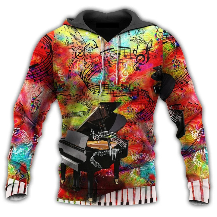 Music Piano Guide You to the World With Red Style Hoodie Zip Hoodie