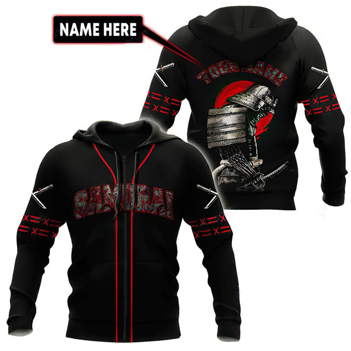 Samurai Black And Red Personalized - Hoodie