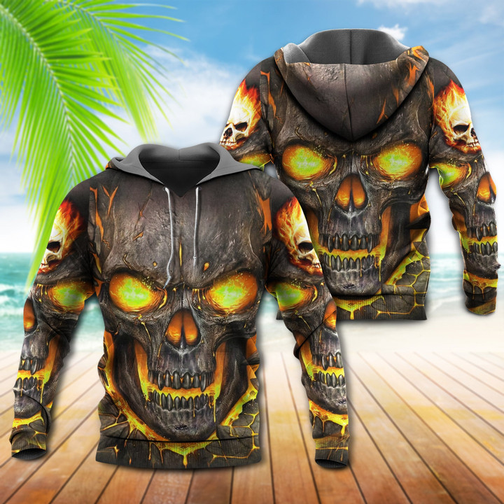 Skull And Fire Amazing - Hoodie