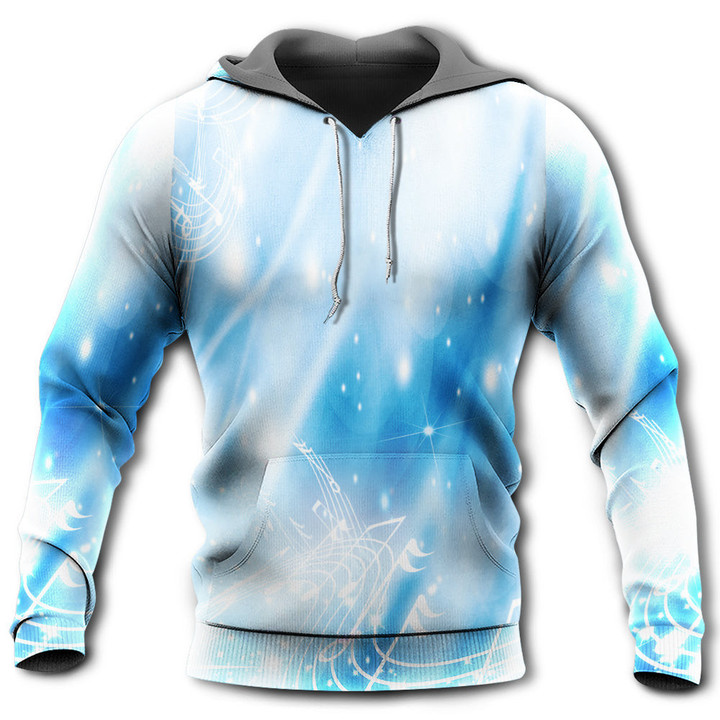 Music Musical Notes on A Dark Blue - Hoodie