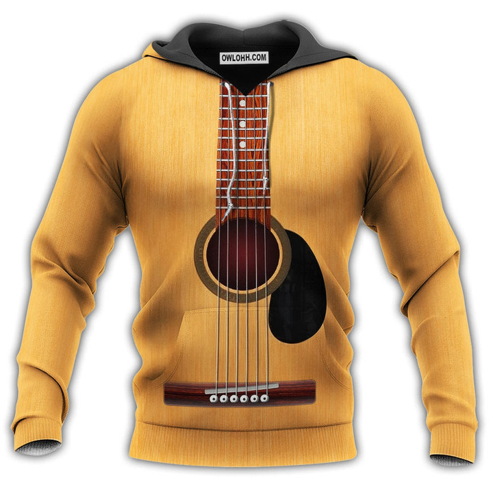 Music Guitar Basic Yellow Color - Hoodie
