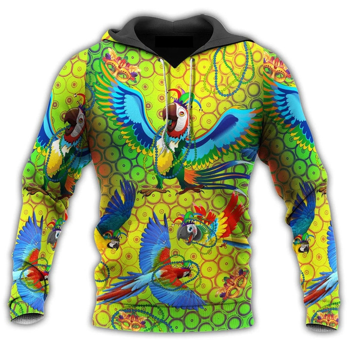 Parrot Mardi Gras So Stunning Colors Hoodie Zip Hoodie