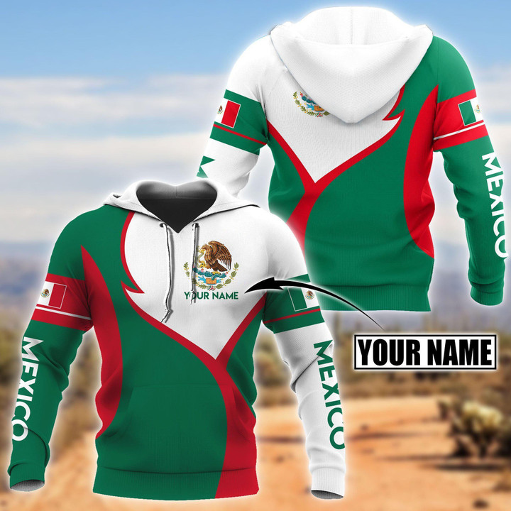 Mexico Green And Red Style Personalized - Hoodie