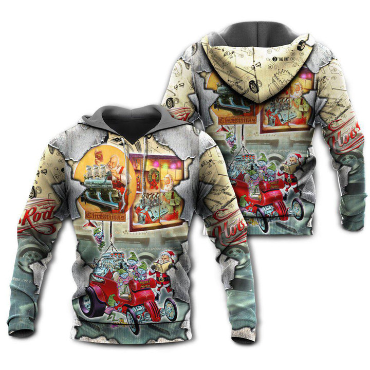 Hot Rod Merry Christmas Love This Time - Hoodie