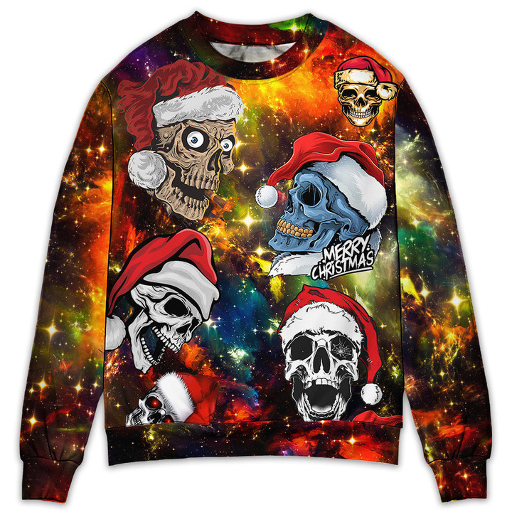 Skull Love Christmas Funny Gift For Lover Ugly Christmas Sweater