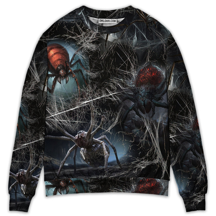Halloween Spider Dark Scary Gift For Lover Ugly Christmas Sweater