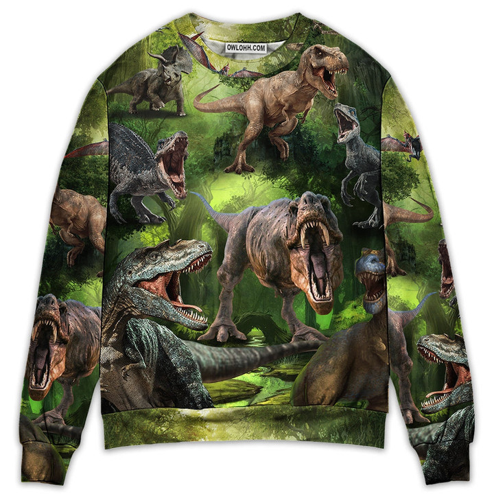 Dinosaur Cool In The Forest Style Gift For Lover Ugly Christmas Sweater