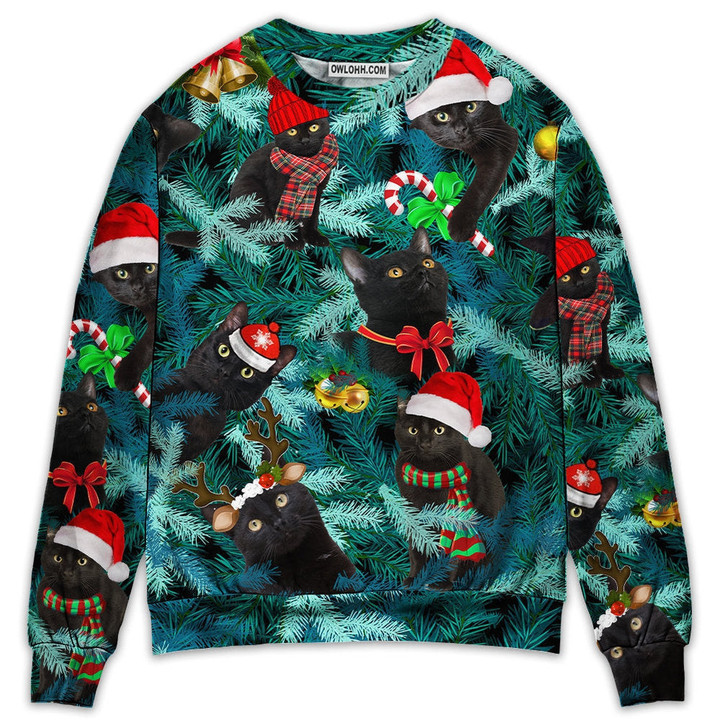 Christmas Black Cat Is It Jolly Enough Black Cat Gift For Lover Ugly Christmas Sweater