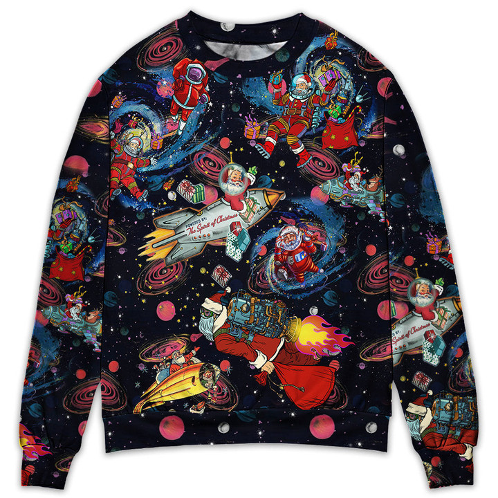Chrismas Santa In The Space Gift For Lover Ugly Christmas Sweater