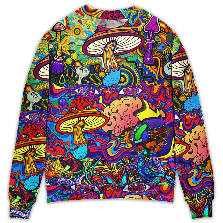 Hippie Mushroom Colorful Lover Gift For Lover Ugly Christmas Sweater