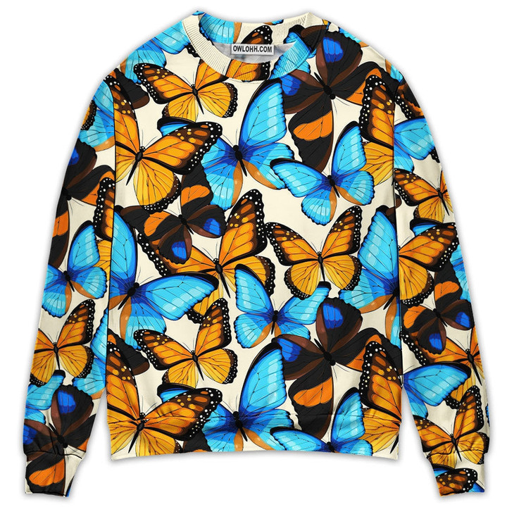 Butterfly Abstract Colorful Vintage Gift For Lover Ugly Christmas Sweater