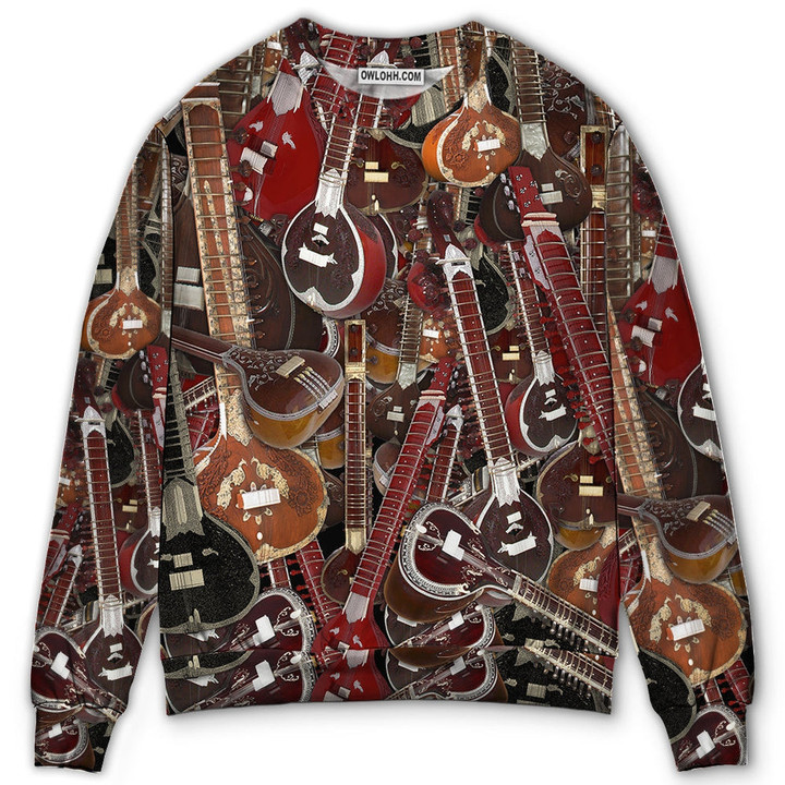 Sitar I'm Awesome I Play Sitar Gift For Lover Ugly Christmas Sweater